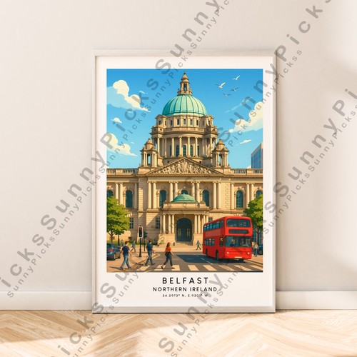 Belfast travel poster - belfast,