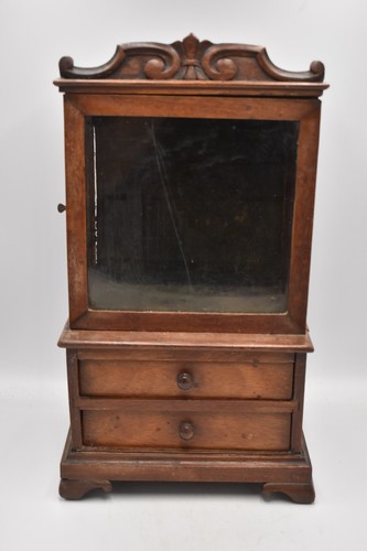 Antique mahogany wall cabinet - antique,