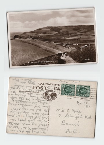 Vintage postcard clarach - clarach, bay
