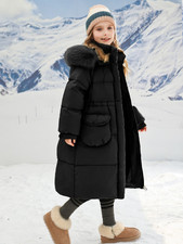 Kids Girls Winter Coat Hooded