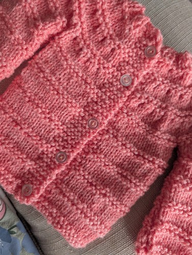 Newborn knitted cardigan - newborn,