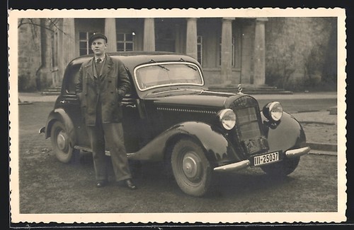 Photo postcard car mercedes - car,