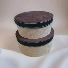 2-Suede Nesting Boxes - Set of