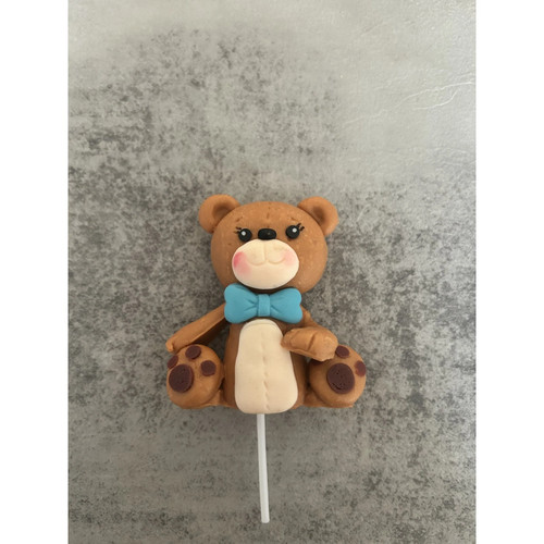 Blue baby boy teddy bear - blue,