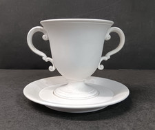 Antique Wedgwood Whiteware Lemonade (?) Cup & Saucer  Trembleuse Form