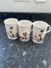 Roy Kirkham Cat Lovers Mugs X 3