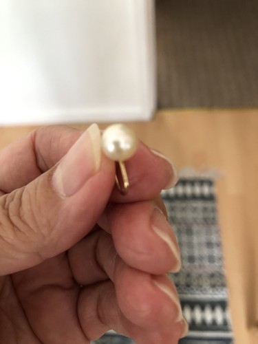 Pearl earring - pearl,