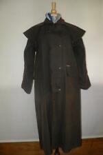 Vintage Gents Driza-Bone Brown Wax Full Length Riding Coat Caped Shoulders 38"XS