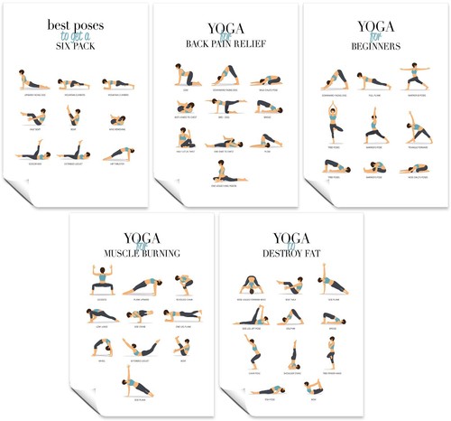 Yoga poster poses for - for, full