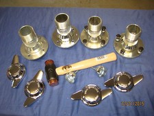 MG MGB ROADSTER &  GT TUBE AXLE WIRE WHEEL CONVERSION KIT HUBS SPINNERS  HUB