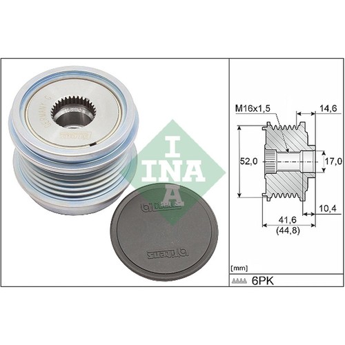 Fits ina alternator freewheel - fits,