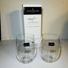 2 X Dartington Crystal Tony Laithwaite Signature Series Stemless Wine Tumblers