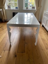 8 seater white high gloss dining table with  matching console table