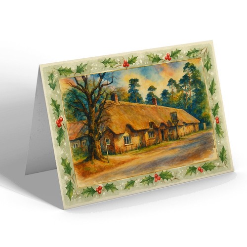 Xmas notelet the cat - -,