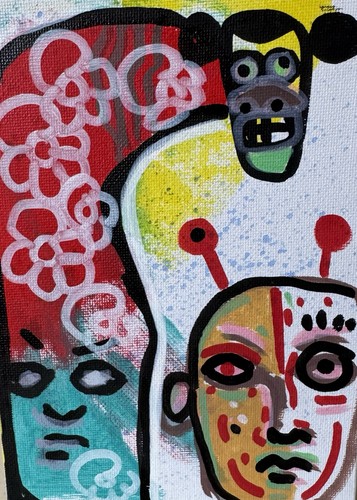 Hasworld original art 5x7 - hasworld,