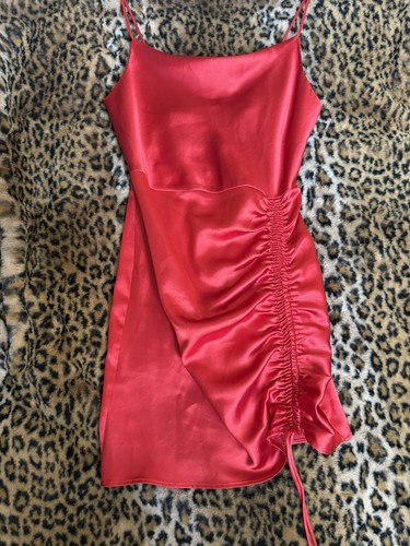 Zara red satin size - satin,,