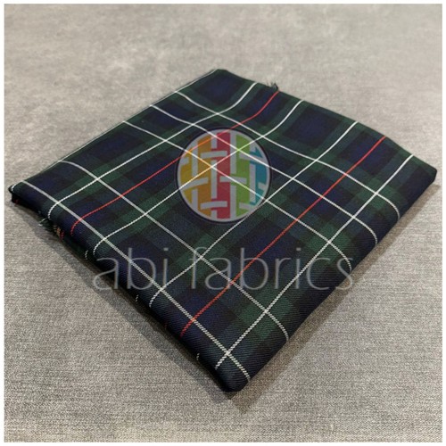 Green navy tartan - navy, fabric