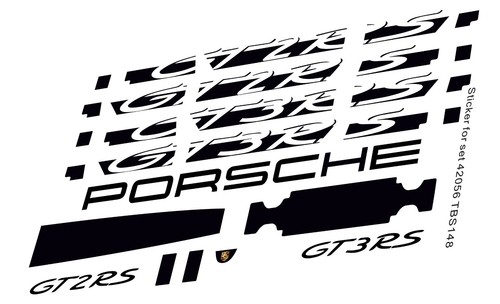 Stickers for lego porsche gt3 - stickers,