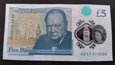 AK47 £5 Note Genuine Banknote GBP Five Pound Real Note RARE Serial Number AK 47 