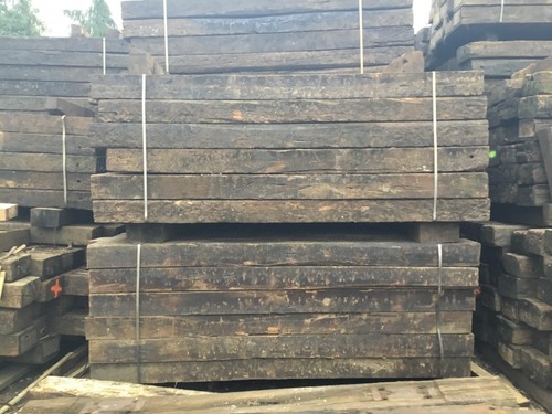 Reclaimed oak sleepers 250mm - sleepers,