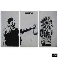 Graffiti Pop Dolk Banksy Street BOX FRAMED CANVAS ART Picture HDR 280gsm