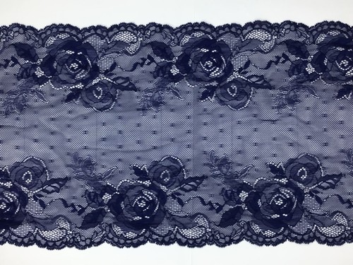 Beautiful navy blue - rose, wide