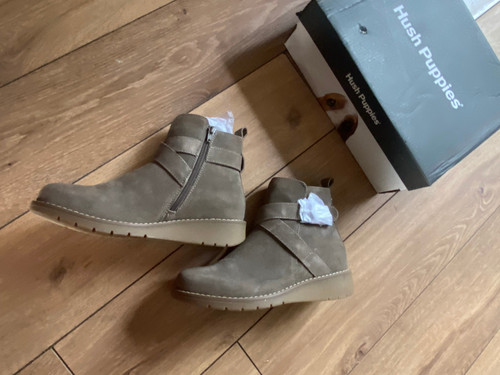 Hush puppies lyra taupe - puppies, suede