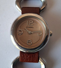 Fossil F2 Ladies Quartz Watch ES 1767 Stainless Steel, Chain Strap, New Battery