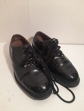 Thistle Scotland Ghillies Brogues Black Leather Brogue Kilt Shoes Size 7.5