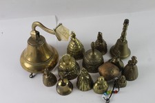 Vintage Brass Bells Of Various Style & Sizes Job Lot 4000g