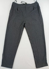 NEW LOOK Trousers Black & Grey Elton Dogtooth UK Size 14 BNWT