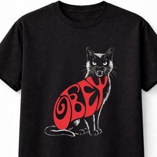 Obey Cat Graphic Black Cat