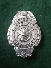 Old Obsolete Stacyville Fireman Fire Department Badge.