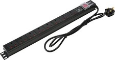 JUSTOP 8 Way 1U Vertical Rack