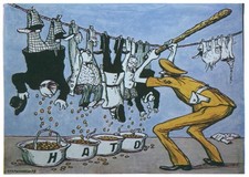 Vintage Political Cartoon Wall