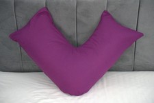 V Pillow with FREE Polycotton V Pillowcase Pure Comfort with Neck & Back Support