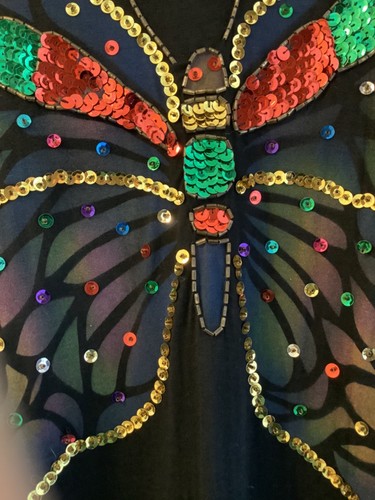 1980s sequinned butterfly