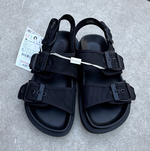 Zara black buckle strap - zara,