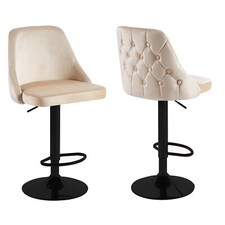 Black Velvet Bar Stools Golden