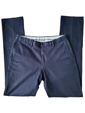 Men's Reiss Medway Navy Blue Smart Classic Twill Slim Fit Chino Trousers Size 30