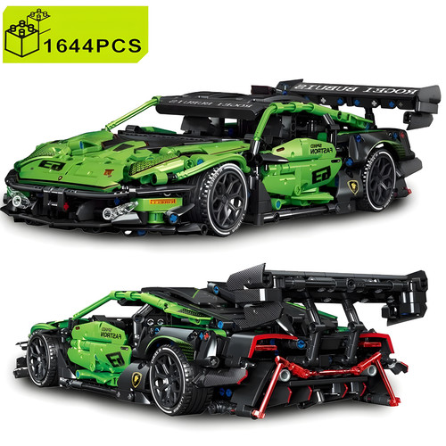 1644pcs green lamborghini - green,