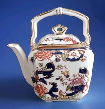 Masons Mandalay Blue Ironstone Teapot 6 inches in height.