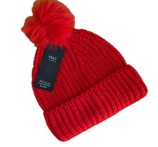 M&S Ladies Pom Pom Beanie