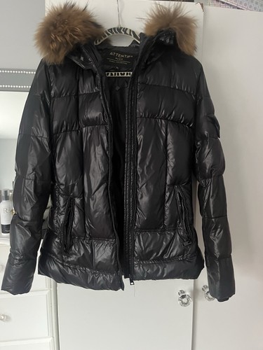 Ladies black shiny look - shiny, padded