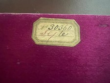 Antique Purple Velvet Fabric Earring Box Case 1920