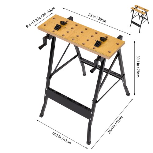 Foldable wooden workbench - foldable,