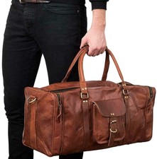 Leather Bag Travel Vintage Gym