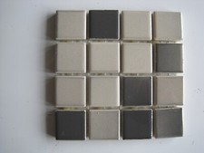 22 x 5 mm Glazed Porcelain Mosaic Tiles - 16 pieces - on mesh - Rockface