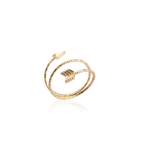 Boho arrow wrap ring silver - ring,