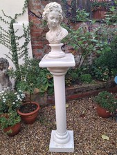 Antique Victorian Painted Pine Torchere Jardiniere Column Pedestal Stand FREEP&P